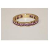 14KT  yeallow gold eternity band that
