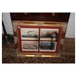 Framed Vintage print of Four Steamboats