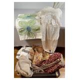 Assortment of Curtains/Drapery/Blanket/Runner, etc