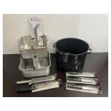 Square Cake Pans, Stainless Straws, Knives
