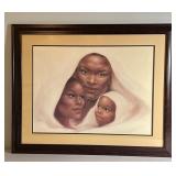 Framed African American Family Portrait Art (Suzy