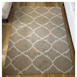 Cardington 5 ft x 7 ft Area Rug (Tan/Ivory)