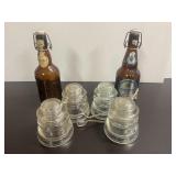 Hemingray  Insulators, Vintage Brown Glass, Opener