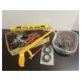 Assortment of Hand Tools & Nails