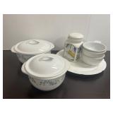 Corelle Casseroles, Bowls, Platter, Jar