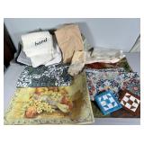 Various Linens, Towels, Placemats, Table Covers, R