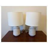 (2) Matching Ivory Table Lamps