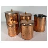 Zuccor Hammered Stainless Steel Canister Set