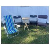 Misc. Folding Chairs & TV Table