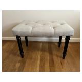 Upholstered Tufted Bench w/ Wooden Legs