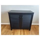 Cabinet with Louvered Doors (Black)