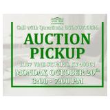 Auction Pickup: Monday, October 20th | 3:00-7:00pm