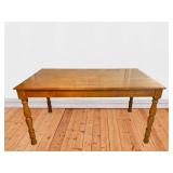 Rectangular Blonde Wood Dining Table