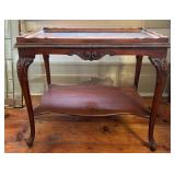 Side Table With Ornate Carvings