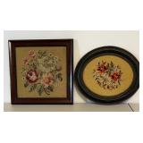 Framed Needlepoint Florals