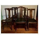 Oak T-Back Dining Chairs