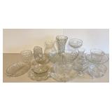 Assortment of Clear Glassware