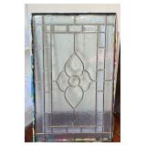 Vintage Clear Stained Glass Panel