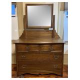Walnut Dresser with Mirror