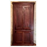 Antique Mixed Wood Corner Cupboard