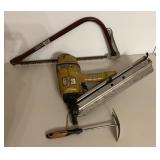 Bostitch Framing Nailer; Bow Saw; Garden Tool
