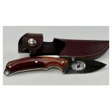 Buck 194 Custom Knife - Deer Silhouette - Leather