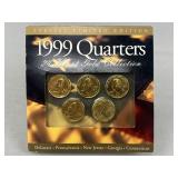 1999 & 2001 State Quarters - 24k Gold Collection