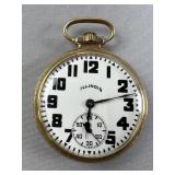 Illinois Open Face Pocket Watch - 10Kt Gold Filled