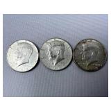 (3) Kennedy (40% Silver) Half Dollar ï¿½ 1960s
