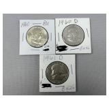 (3) Franklin Half Dollar ï¿½ 1960s