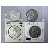 (4) Franklin Half Dollar ï¿½ 1960s
