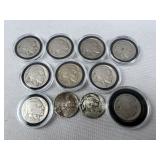(11) Buffalo Nickel ï¿½ 1925, (4) 1936, (6) Unk