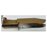 Bowie Knife With Leather Sheath