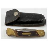 Shrade USA Old Timer Knife With Leather Sheath