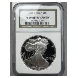 1988-S American Silver Eagle (PF69 Ultra Cameo)