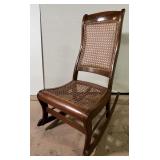Walnut Cane Back & Seat Sewing Rocker/Lady's Rocke