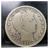 1915-D Barber Half Dollar