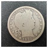 1892 Barber Quarter