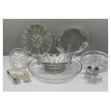 Lot of Clear Glass - Meat Tree, Salts, Divided Dis