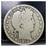 1912 Barber Half Dollar