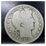 1912 Barber Half Dollar