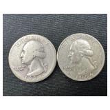 (2) Washington Quarters- 1938 & 1956