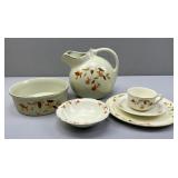 Hall's Jewel Tea  'Autumn Leaf' Ball Pitcher & O