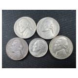 Roosevelt Dime & (4) Jefferson Nickels