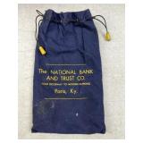 The NATIONAL BANK & TRUST CO. Paris, KY Bank Bag