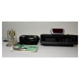 Collection of Vintage Clocks & Cannon Camera