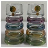 "Carnival" Block Crystal Candlestick Holder