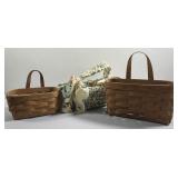Longaberger Baskets; Woven Rag Basket