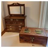 Cedar Jewelry Box; Jewelry Box with Mirror