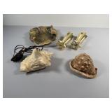 Sea Shell Lamp And Gold Shell Dï¿½cor